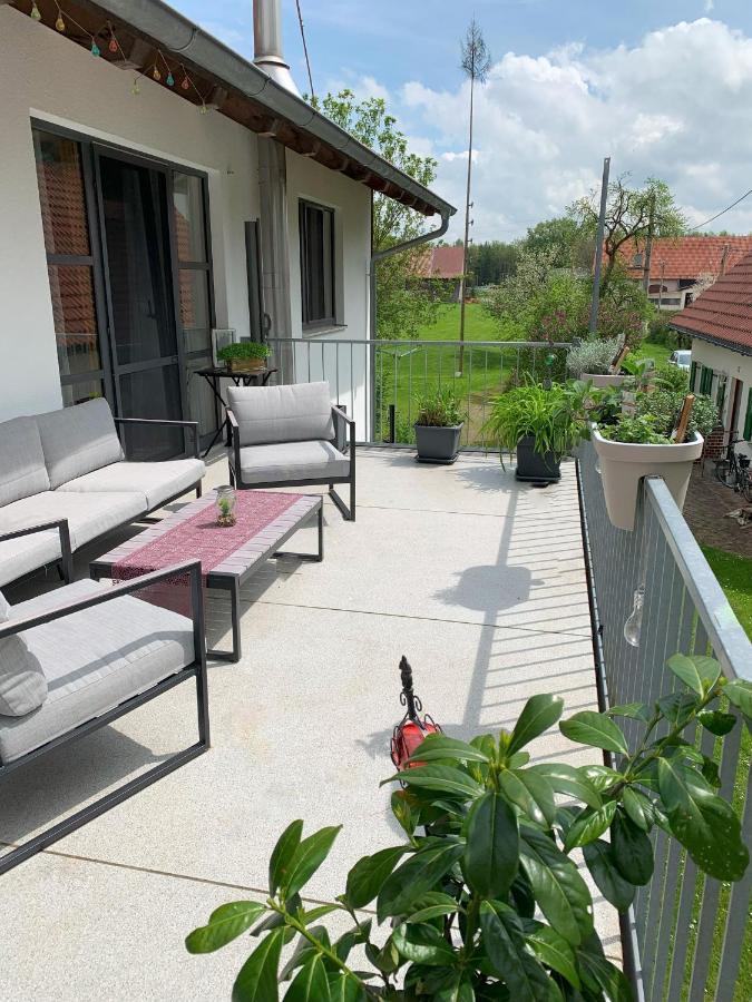 Fe Wo Brunnen - 120 Qm - Ruhige Lage - Viel Natur- Komfortabel - Grosser Balkon Und Garten Memmingen Dış mekan fotoğraf